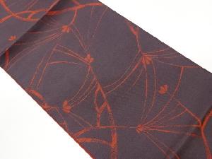 松葉模様織出し全通洒落袋帯